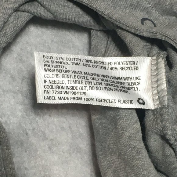 Cat and Jack Baby 12m 2pk Rompers 'Obsessed' Solid Gray and Black White Stripes - Picture 6 of 11